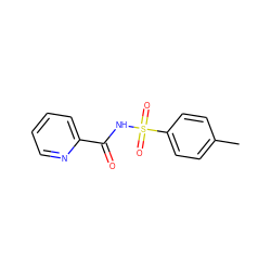 Cc1ccc(S(=O)(=O)NC(=O)c2ccccn2)cc1 ZINC000001418751