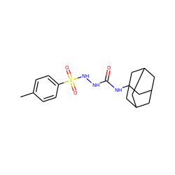 Cc1ccc(S(=O)(=O)NNC(=O)NC23CC4CC(CC(C4)C2)C3)cc1 ZINC000004171549