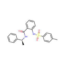 Cc1ccc(S(=O)(=O)Nc2ccccc2C(=O)N[C@@H](C)c2ccccc2)cc1 ZINC000000665828