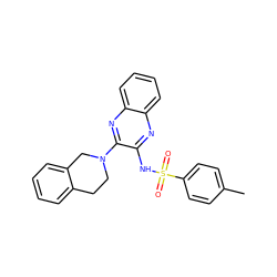 Cc1ccc(S(=O)(=O)Nc2nc3ccccc3nc2N2CCc3ccccc3C2)cc1 ZINC000001158591