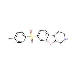 Cc1ccc(S(=O)(=O)c2ccc3c(c2)O[C@H]2CNCC[C@@H]32)cc1 ZINC000073198644