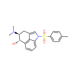 Cc1ccc(S(=O)(=O)n2cc3c4c(cccc42)[C@H](O)[C@@H](N(C)C)C3)cc1 ZINC000013864770