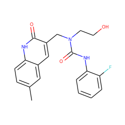 Cc1ccc2[nH]c(=O)c(CN(CCO)C(=O)Nc3ccccc3F)cc2c1 ZINC000001353006