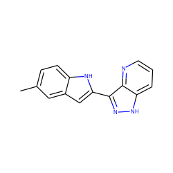 Cc1ccc2[nH]c(-c3n[nH]c4cccnc34)cc2c1 ZINC000064550034