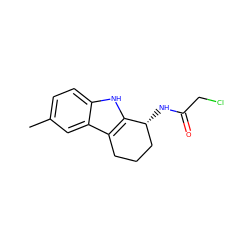 Cc1ccc2[nH]c3c(c2c1)CCC[C@H]3NC(=O)CCl ZINC000000287016