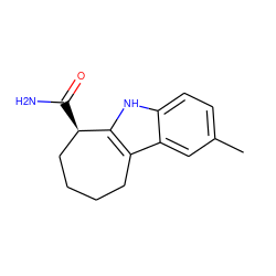 Cc1ccc2[nH]c3c(c2c1)CCCC[C@H]3C(N)=O ZINC000005418036