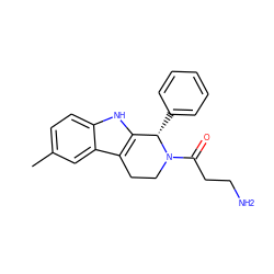 Cc1ccc2[nH]c3c(c2c1)CCN(C(=O)CCN)[C@H]3c1ccccc1 ZINC000045336841