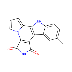 Cc1ccc2[nH]c3c(c4c(n5cccc35)C(=O)NC4=O)c2c1 ZINC000084712333