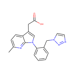 Cc1ccc2c(CC(=O)O)cn(-c3ccccc3Cn3ccnn3)c2n1 ZINC000208715723