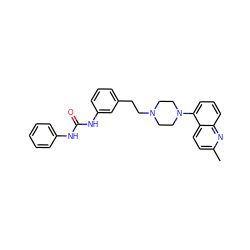 Cc1ccc2c(N3CCN(CCc4cccc(NC(=O)Nc5ccccc5)c4)CC3)cccc2n1 ZINC000066262495