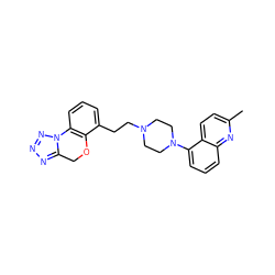 Cc1ccc2c(N3CCN(CCc4cccc5c4OCc4nnnn4-5)CC3)cccc2n1 ZINC000064504067