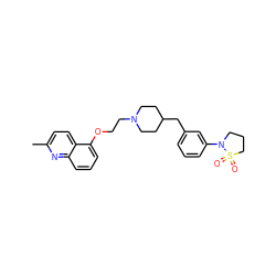 Cc1ccc2c(OCCN3CCC(Cc4cccc(N5CCCS5(=O)=O)c4)CC3)cccc2n1 ZINC000040424920