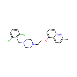 Cc1ccc2c(OCCN3CCN(Cc4c(Cl)cccc4Cl)CC3)cccc2n1 ZINC000022933652