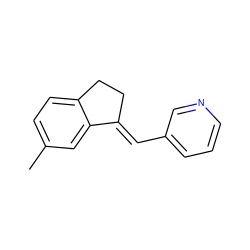 Cc1ccc2c(c1)/C(=C/c1cccnc1)CC2 ZINC000013610804