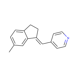 Cc1ccc2c(c1)/C(=C/c1ccncc1)CC2 ZINC000013610847