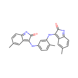 Cc1ccc2c(c1)=C(Nc1ccc(C)c(NC3=c4cc(C)ccc4=NC3=O)c1)C(=O)N=2 ZINC000653909240