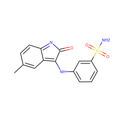 Cc1ccc2c(c1)=C(Nc1cccc(S(N)(=O)=O)c1)C(=O)N=2 ZINC000473154884