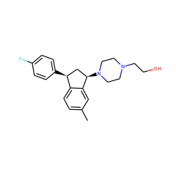 Cc1ccc2c(c1)[C@H](N1CCN(CCO)CC1)C[C@@H]2c1ccc(F)cc1 ZINC000022937875