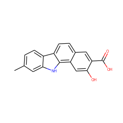 Cc1ccc2c(c1)[nH]c1c3cc(O)c(C(=O)O)cc3ccc21 ZINC000045498066