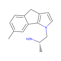 Cc1ccc2c(c1)-c1c(ccn1C[C@H](C)N)C2 ZINC000013764859