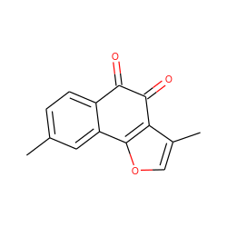 Cc1ccc2c(c1)-c1occ(C)c1C(=O)C2=O ZINC000136899294