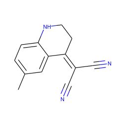 Cc1ccc2c(c1)C(=C(C#N)C#N)CCN2 ZINC000001700924