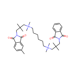 Cc1ccc2c(c1)C(=O)N(CC(C)(C)C[N+](C)(C)CCCCCC[N+](C)(C)CC(C)(C)CN1C(=O)c3ccccc3C1=O)C2=O ZINC000025986380