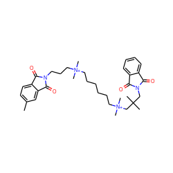 Cc1ccc2c(c1)C(=O)N(CCC[N+](C)(C)CCCCCC[N+](C)(C)CC(C)(C)CN1C(=O)c3ccccc3C1=O)C2=O ZINC000025989686