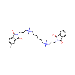 Cc1ccc2c(c1)C(=O)N(CCC[N+](C)(C)CCCCCC[N+](C)(C)CCCN1C(=O)c3ccccc3C1=O)C2=O ZINC000025988327