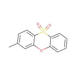 Cc1ccc2c(c1)Oc1ccccc1S2(=O)=O ZINC000013779743