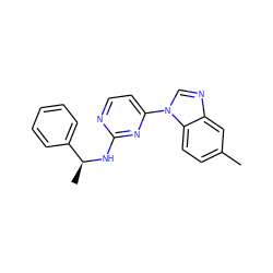 Cc1ccc2c(c1)ncn2-c1ccnc(N[C@@H](C)c2ccccc2)n1 ZINC000000008941