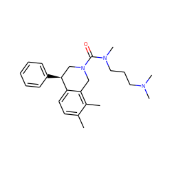 Cc1ccc2c(c1C)CN(C(=O)N(C)CCCN(C)C)C[C@@H]2c1ccccc1 ZINC000038156040