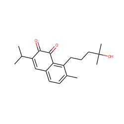 Cc1ccc2c(c1CCCC(C)(C)O)C(=O)C(=O)C(C(C)C)=C2 ZINC000013308602