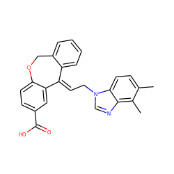 Cc1ccc2c(ncn2C/C=C2\c3ccccc3COc3ccc(C(=O)O)cc32)c1C ZINC000013727138