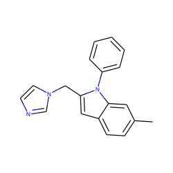 Cc1ccc2cc(Cn3ccnc3)n(-c3ccccc3)c2c1 ZINC000095590612