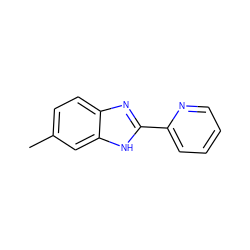 Cc1ccc2nc(-c3ccccn3)[nH]c2c1 ZINC000012481420