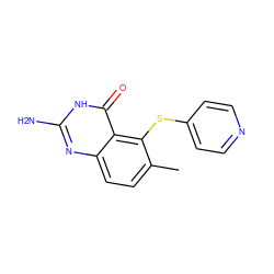 Cc1ccc2nc(N)[nH]c(=O)c2c1Sc1ccncc1 ZINC000000008107