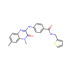 Cc1ccc2nc(Nc3ccc(C(=O)NCc4cccs4)cc3)c(=O)n(C)c2c1 ZINC000028526442