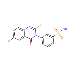 Cc1ccc2nc(S)n(-c3cccc(S(N)(=O)=O)c3)c(=O)c2c1 ZINC001772609539