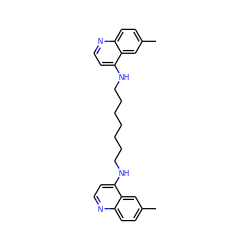 Cc1ccc2nccc(NCCCCCCCNc3ccnc4ccc(C)cc34)c2c1 ZINC000299838816