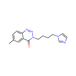 Cc1ccc2nnn(CCCCn3ccnc3)c(=O)c2c1 ZINC000026377872