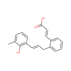 Cc1cccc(/C=C/Cc2ccccc2/C=C/C(=O)O)c1O ZINC000028339957