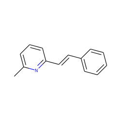 Cc1cccc(/C=C/c2ccccc2)n1 ZINC000003941522