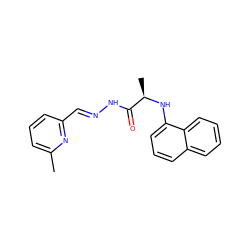 Cc1cccc(/C=N/NC(=O)[C@@H](C)Nc2cccc3ccccc23)n1 ZINC000000234329