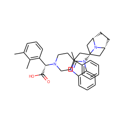 Cc1cccc([C@@H](C(=O)O)N2CCC(CCN3[C@H]4CC[C@@H]3C[C@H](n3c(C)nc5ccccc53)C4)(c3ccccc3)CC2)c1C ZINC000101193592