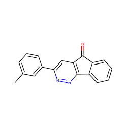 Cc1cccc(-c2cc3c(nn2)-c2ccccc2C3=O)c1 ZINC000001383090