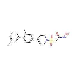 Cc1cccc(-c2ccc(C3=CCN(S(=O)(=O)CC(=O)NO)CC3)cc2C)c1 ZINC000028970116