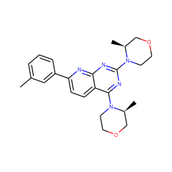 Cc1cccc(-c2ccc3c(N4CCOC[C@@H]4C)nc(N4CCOC[C@@H]4C)nc3n2)c1 ZINC000168988177