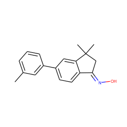 Cc1cccc(-c2ccc3c(c2)C(C)(C)C/C3=N\O)c1 ZINC000045253420