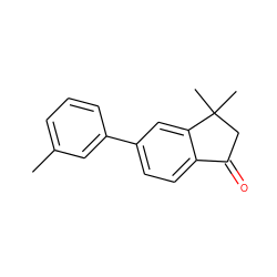 Cc1cccc(-c2ccc3c(c2)C(C)(C)CC3=O)c1 ZINC000045245855